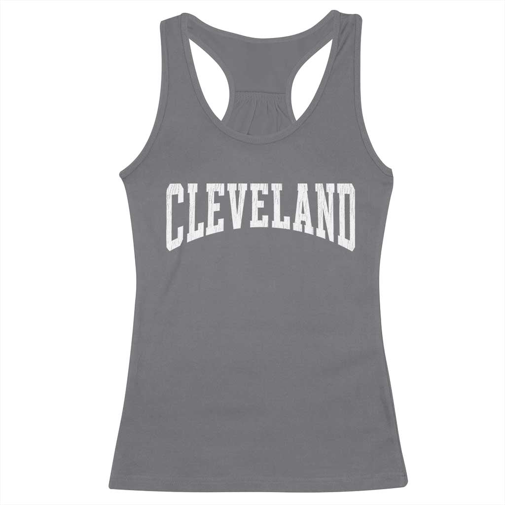 Cleveland Ohio OH City Throwback Design Vintage Racerback Tank Top TS11 Charcoal Print Your Wear
