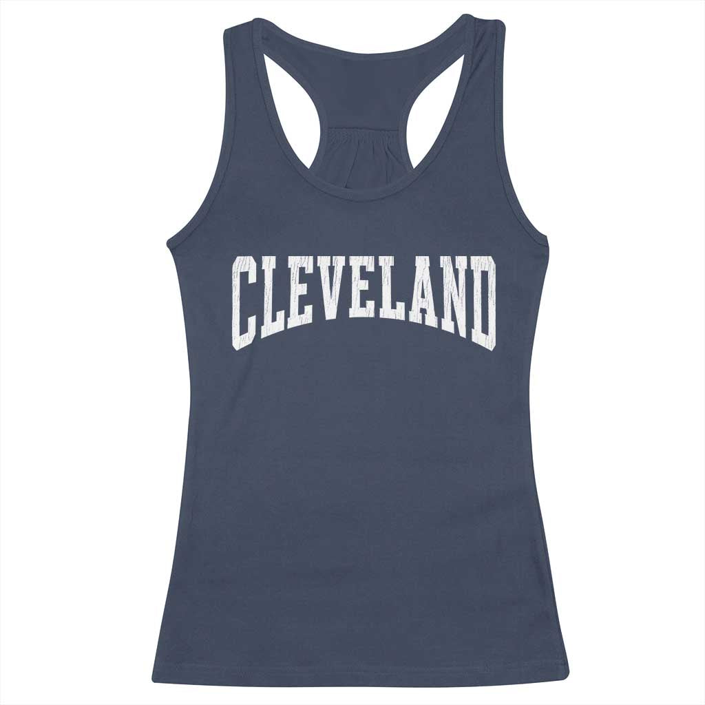 Cleveland Ohio OH City Throwback Design Vintage Racerback Tank Top TS11 Navy Print Your Wear