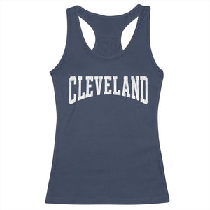 Cleveland Ohio OH City Throwback Design Vintage Racerback Tank Top TS11 Navy Print Your Wear