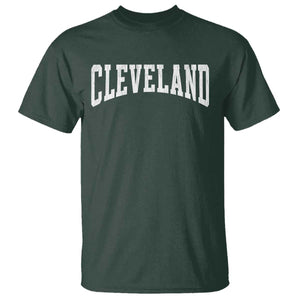 Cleveland Ohio OH City Throwback Design Vintage T Shirt TS11 Dark Forest Green Print Your Wear