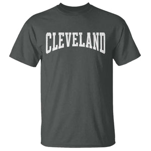Cleveland Ohio OH City Throwback Design Vintage T Shirt TS11 Dark Heather Print Your Wear