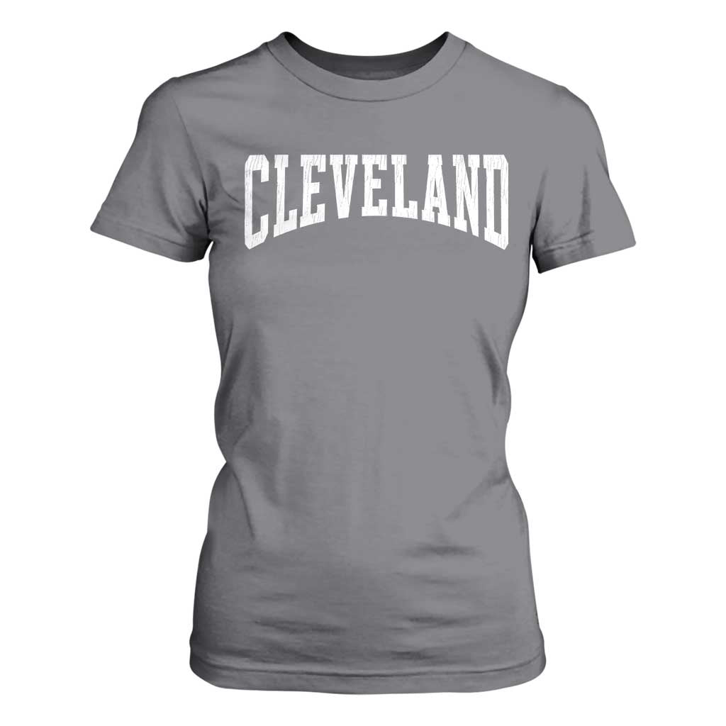 Cleveland Ohio OH City Throwback Design Vintage T Shirt For Women TS11 Charcoal Print Your Wear