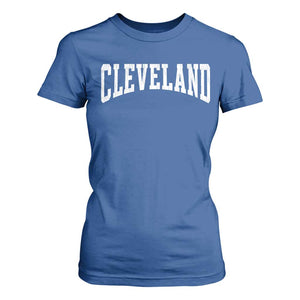 Cleveland Ohio OH City Throwback Design Vintage T Shirt For Women TS11 Royal Blue Print Your Wear