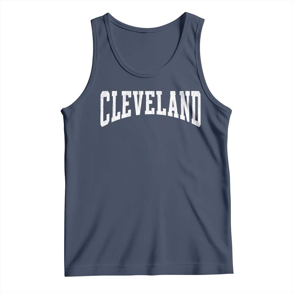 Cleveland Ohio OH City Throwback Design Vintage Tank Top TS11 Navy Print Your Wear