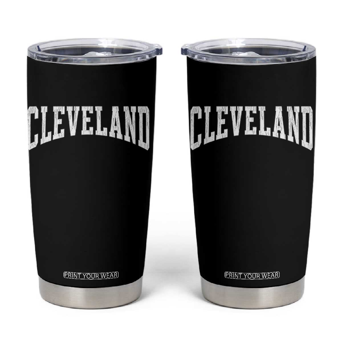 Cleveland Ohio OH City Throwback Design Vintage Tumbler Cup TS11 Black Print Your Wear