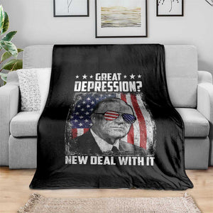 Franklin D Roosevelt Throw Blanket Great Depression New Deal With It TS11 Print Your Wear