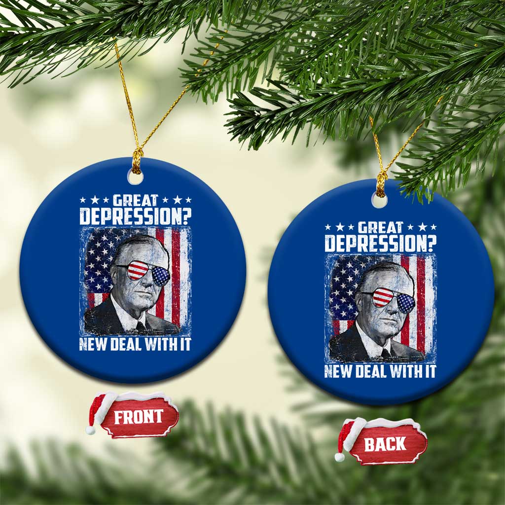 Franklin D Roosevelt Ceramic Ornament Great Depression New Deal With It TS11 1pc Blue Print Your Wear