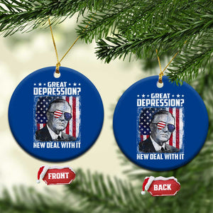 Franklin D Roosevelt Ceramic Ornament Great Depression New Deal With It TS11 1pc Blue Print Your Wear