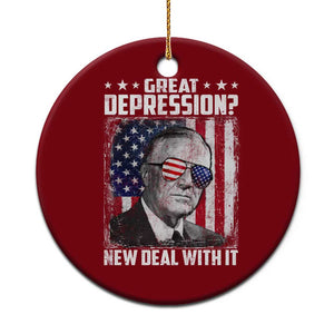 Franklin D Roosevelt Ceramic Ornament Great Depression New Deal With It TS11 1pc Red Print Your Wear
