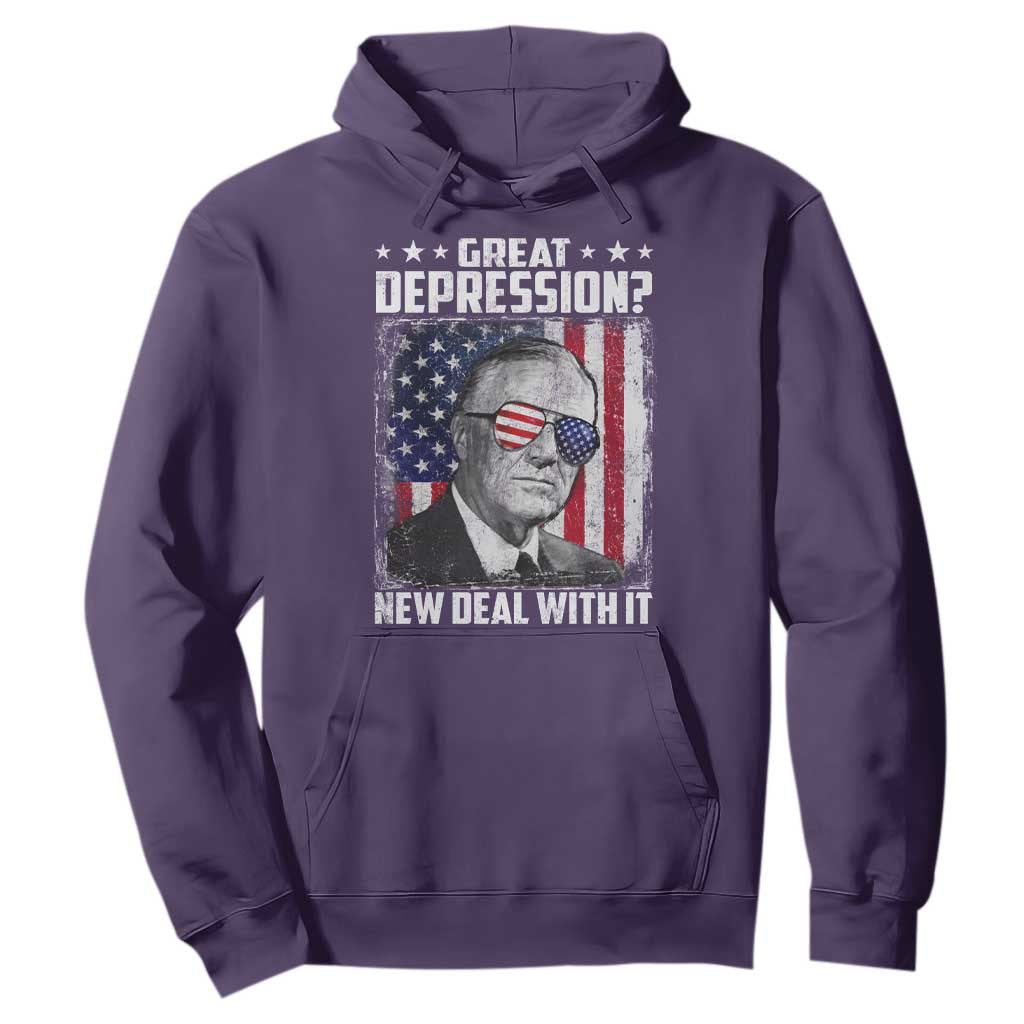 Franklin D Roosevelt Hoodie Great Depression New Deal With It TS11 Purple Print Your Wear