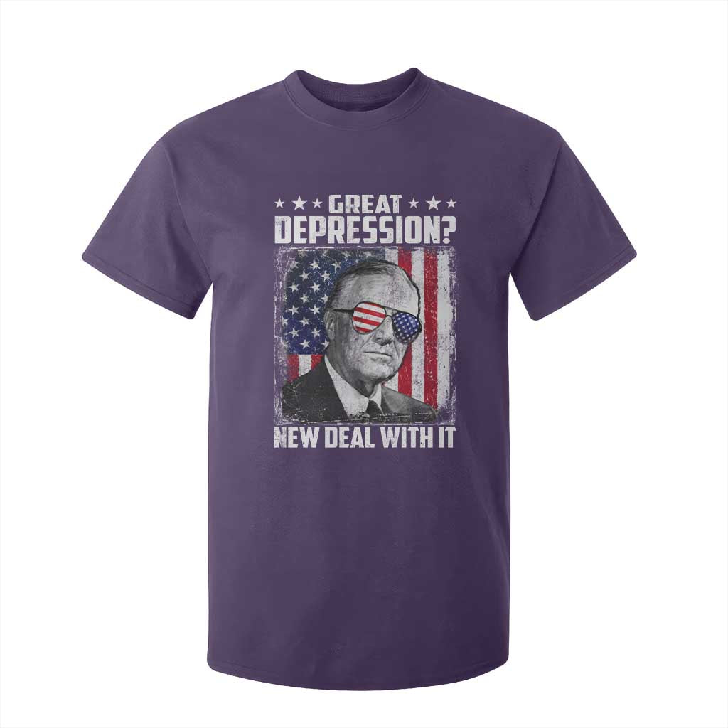 Franklin D Roosevelt T Shirt For Kid Great Depression New Deal With It TS11 Purple Print Your Wear