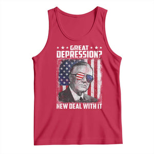 Franklin D Roosevelt Tank Top Great Depression New Deal With It TS11 Red Print Your Wear