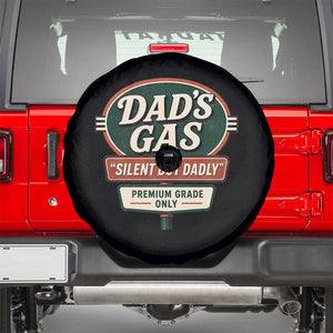 Dads Gas Silent But Dadly Spare Tire Cover Funny Fart Dad Farting Father's Day TS11 Black Print Your Wear