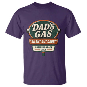 Dads Gas Silent But Dadly T Shirt Funny Fart Dad Farting Father's Day TS11 Purple Print Your Wear