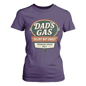 Dads Gas Silent But Dadly T Shirt For Women Funny Fart Dad Farting Father's Day TS11 Purple Print Your Wear