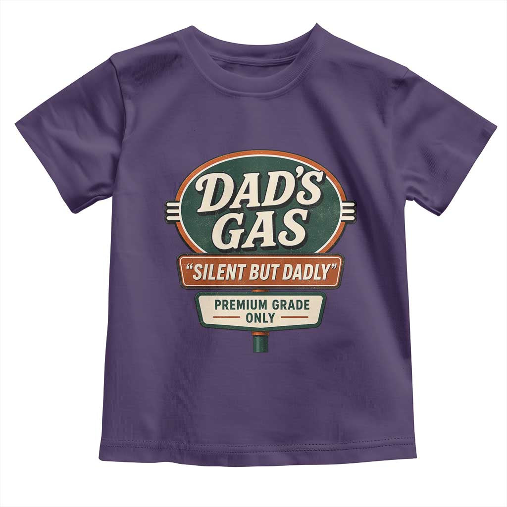 Dads Gas Silent But Dadly Toddler T Shirt Funny Fart Dad Farting Father's Day TS11 Purple Print Your Wear