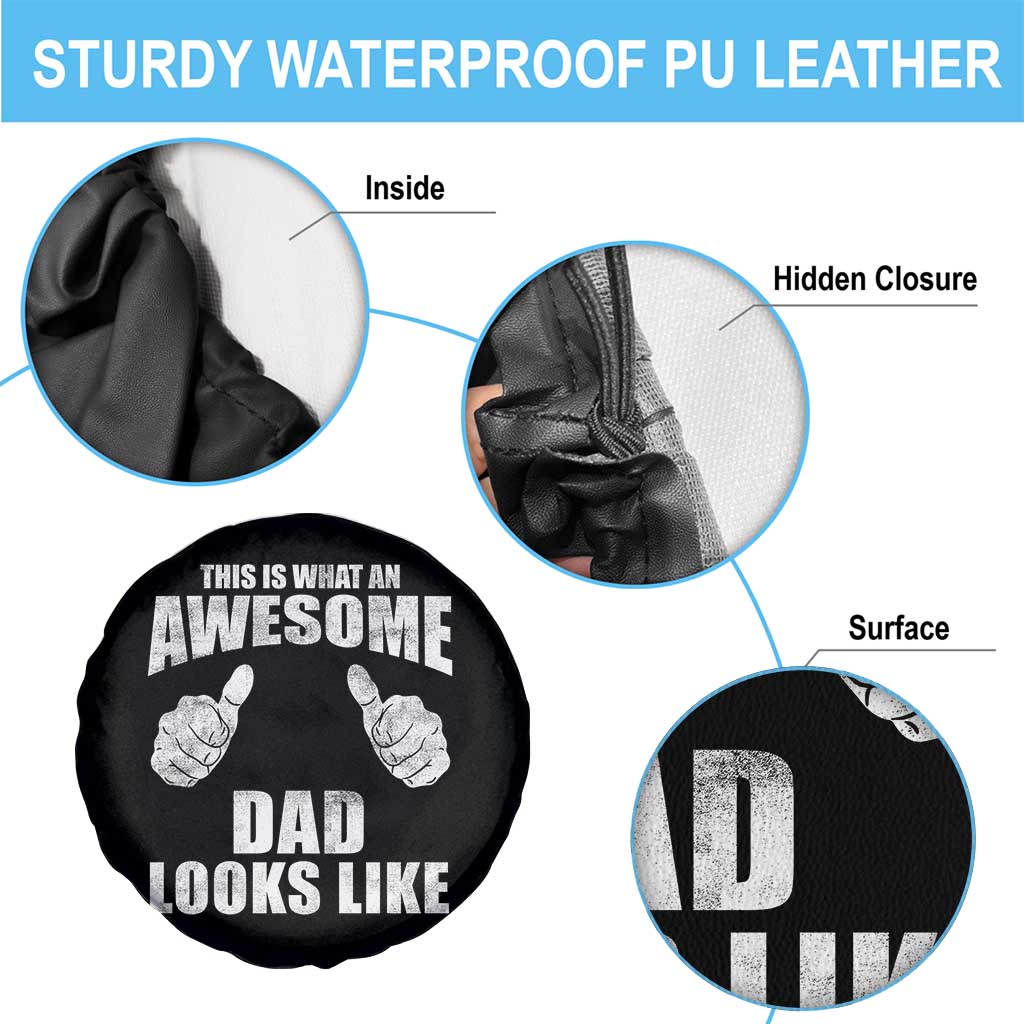 This Is What An Awesome Dad Looks Like Spare Tire Cover Funny Fathers Day Gifts TS11 Print Your Wear