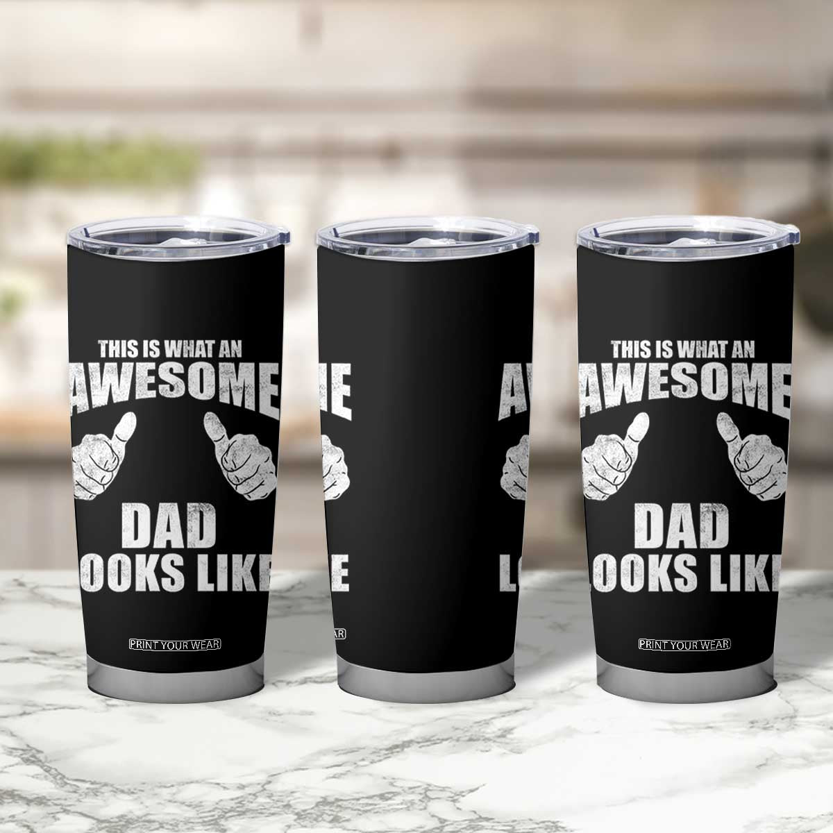 This Is What An Awesome Dad Looks Like Tumbler Cup Funny Fathers Day Gifts TS11 Print Your Wear