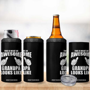 This Is What An Awesome Grandpa Looks Like 4 in 1 Can Cooler Tumbler Funny Fathers Day Gifts TS11 Print Your Wear