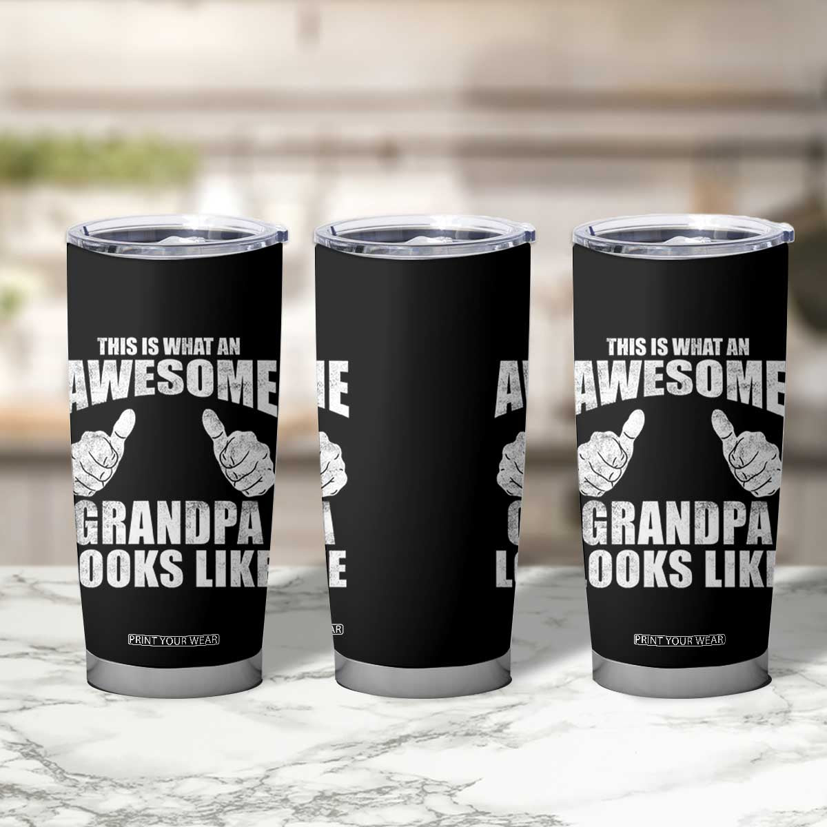 This Is What An Awesome Grandpa Looks Like Tumbler Cup Funny Fathers Day Gifts TS11 Print Your Wear