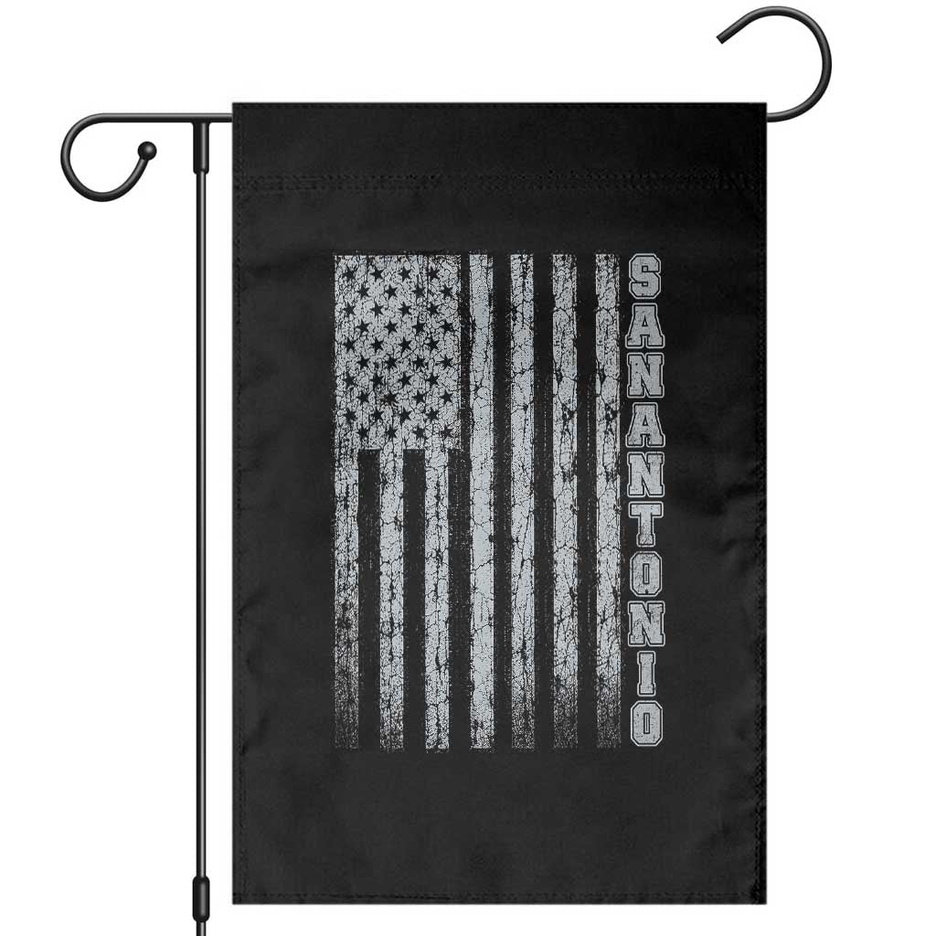 San Antonio Texas State Pride Vintage American Flag Garden Flag TS11 Black Print Your Wear
