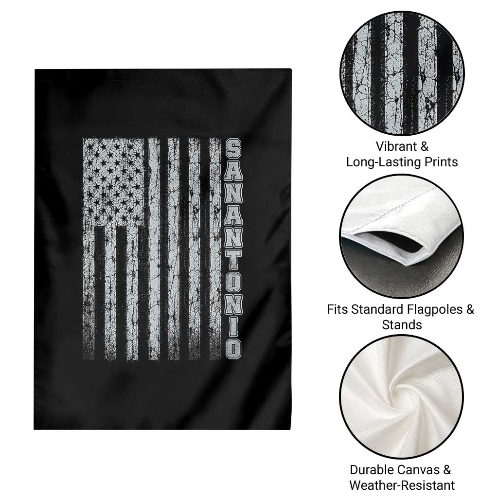 San Antonio Texas State Pride Vintage American Flag Garden Flag TS11 Print Your Wear