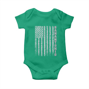 San Antonio Texas State Pride Vintage American Flag Baby Onesie TS11 Irish Green Print Your Wear