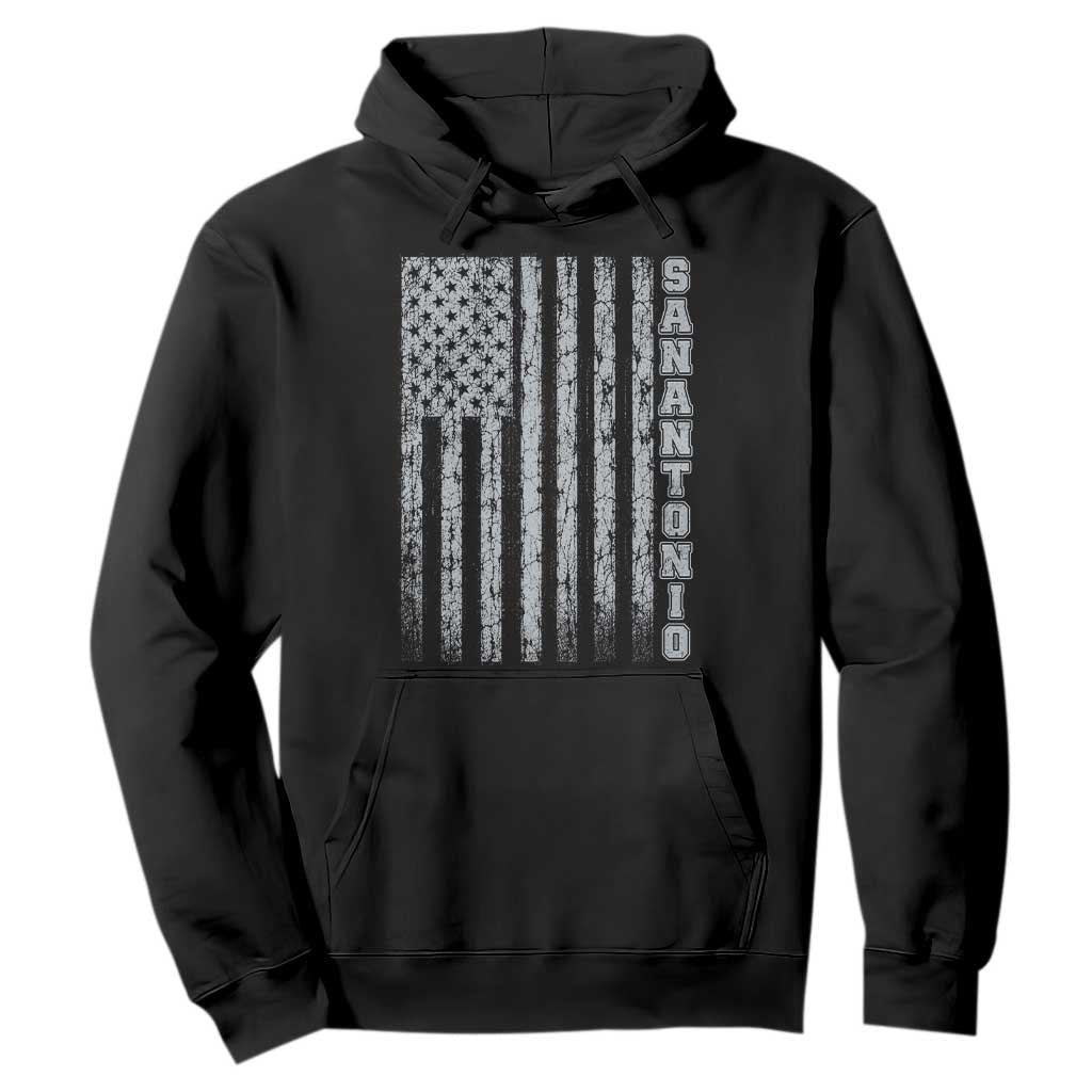 San Antonio Texas State Pride Vintage American Flag Hoodie TS11 Black Print Your Wear