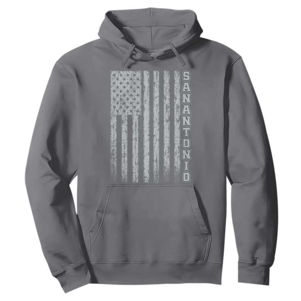 San Antonio Texas State Pride Vintage American Flag Hoodie TS11 Charcoal Print Your Wear
