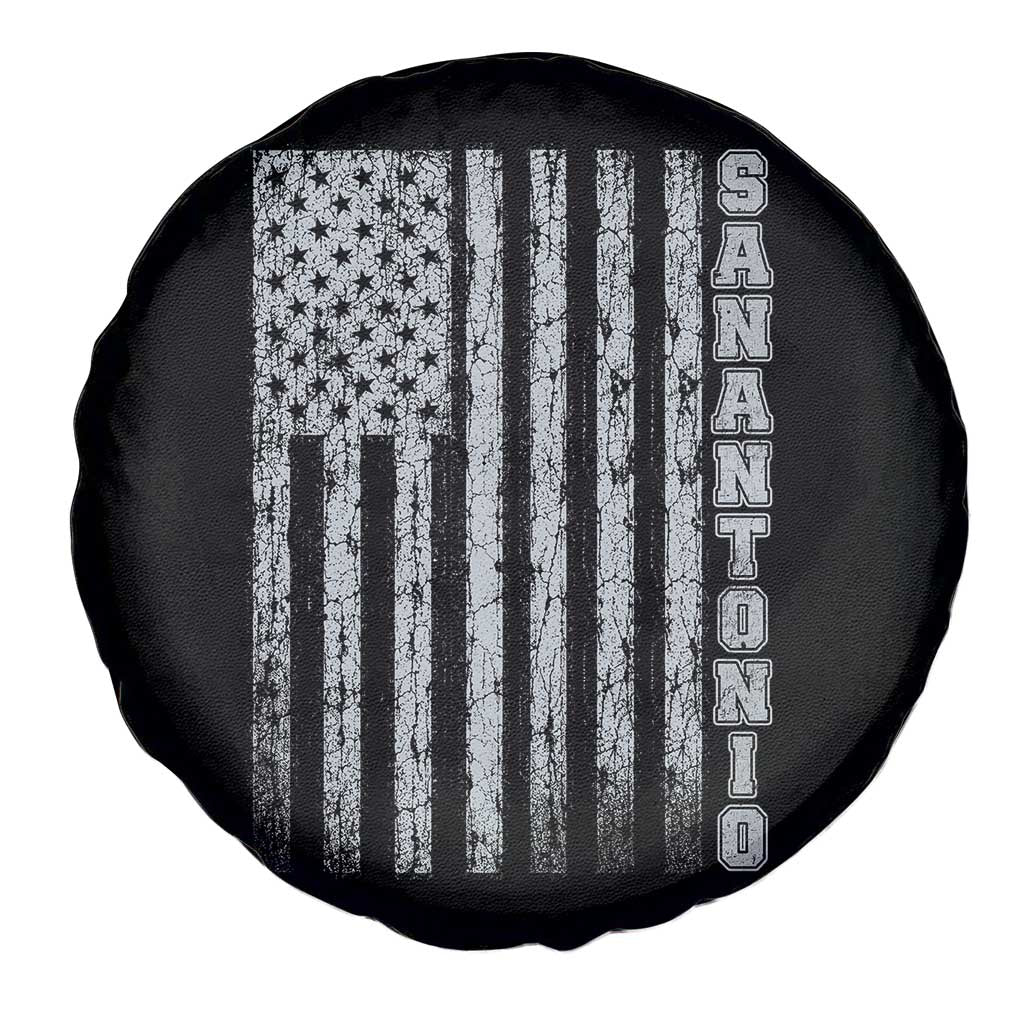 San Antonio Texas State Pride Vintage American Flag Spare Tire Cover TS11 Print Your Wear