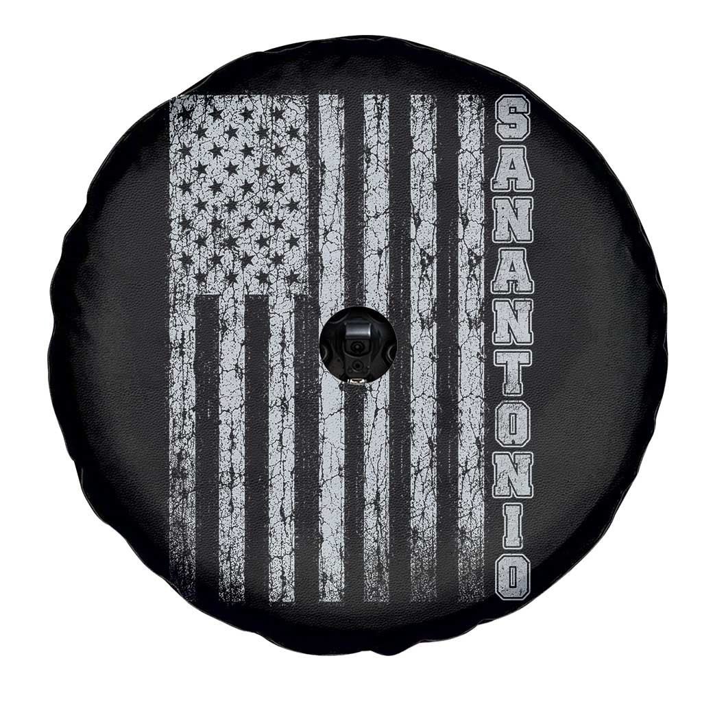San Antonio Texas State Pride Vintage American Flag Spare Tire Cover TS11 Print Your Wear