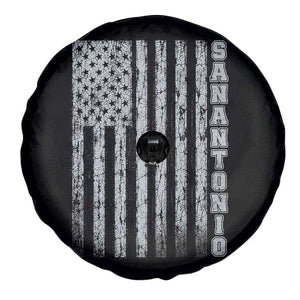 San Antonio Texas State Pride Vintage American Flag Spare Tire Cover TS11 Print Your Wear