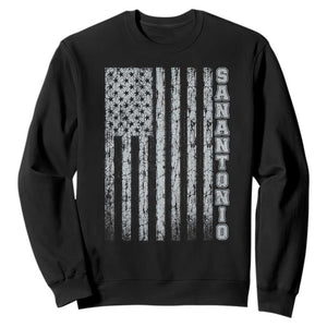San Antonio Texas State Pride Vintage American Flag Sweatshirt TS11 Black Print Your Wear