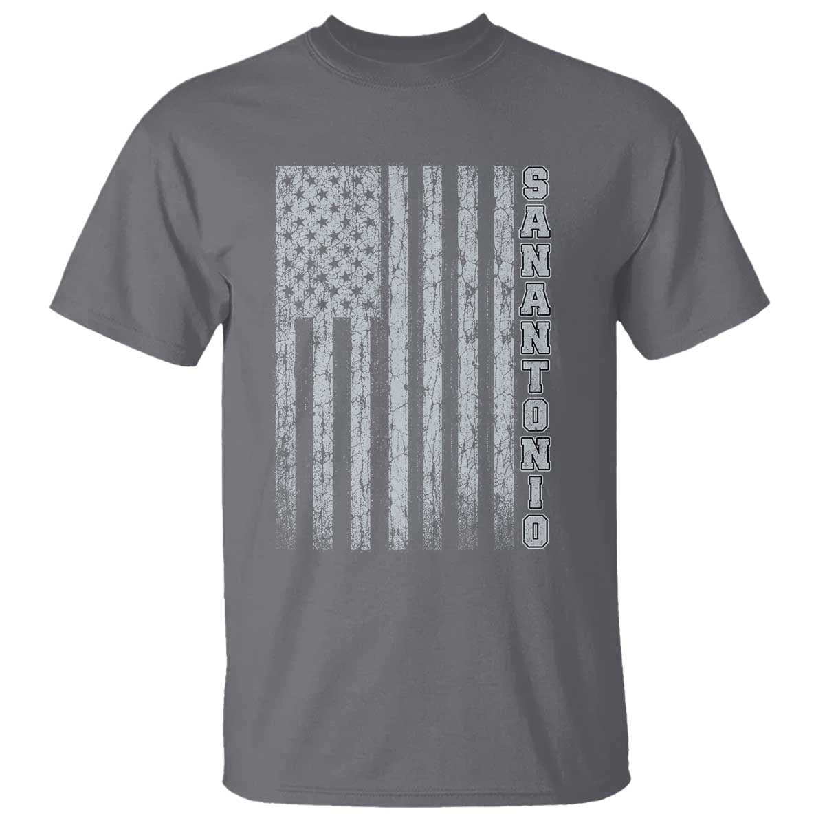 San Antonio Texas State Pride Vintage American Flag T Shirt TS11 Charcoal Print Your Wear