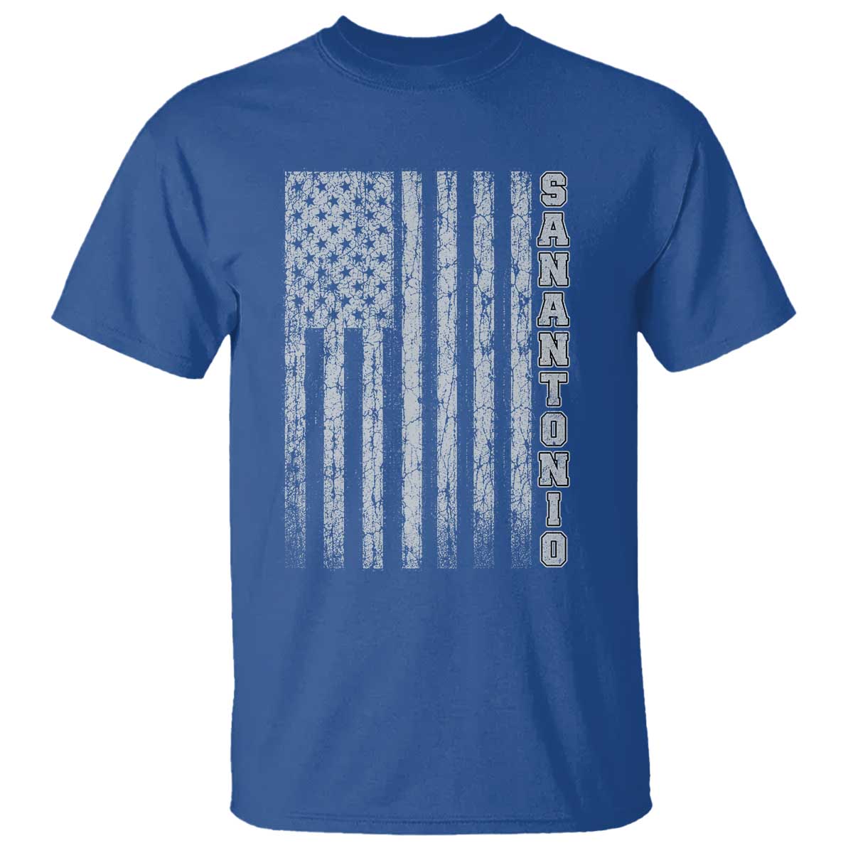San Antonio Texas State Pride Vintage American Flag T Shirt TS11 Royal Blue Print Your Wear