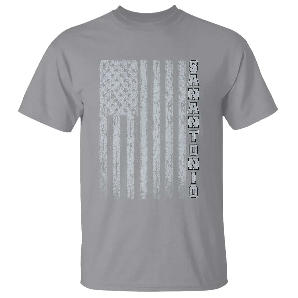 San Antonio Texas State Pride Vintage American Flag T Shirt TS11 Sport Gray Print Your Wear