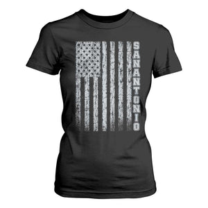 San Antonio Texas State Pride Vintage American Flag T Shirt For Women TS11 Black Print Your Wear