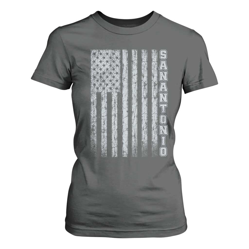 San Antonio Texas State Pride Vintage American Flag T Shirt For Women TS11 Dark Heather Print Your Wear