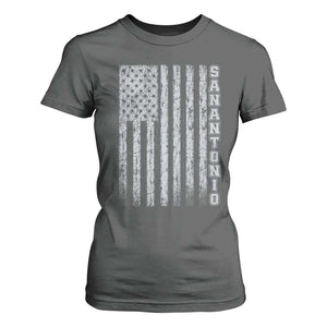 San Antonio Texas State Pride Vintage American Flag T Shirt For Women TS11 Dark Heather Print Your Wear