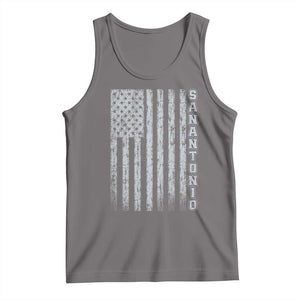 San Antonio Texas State Pride Vintage American Flag Tank Top TS11 Deep Heather Print Your Wear