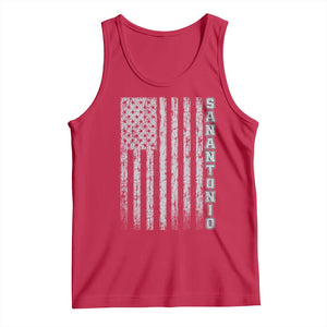 San Antonio Texas State Pride Vintage American Flag Tank Top TS11 Red Print Your Wear