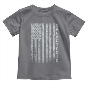 San Antonio Texas State Pride Vintage American Flag Toddler T Shirt TS11 Charcoal Print Your Wear
