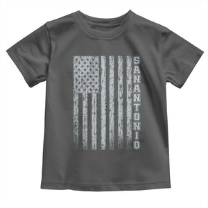 San Antonio Texas State Pride Vintage American Flag Toddler T Shirt TS11 Dark Heather Print Your Wear