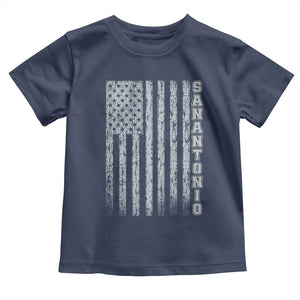 San Antonio Texas State Pride Vintage American Flag Toddler T Shirt TS11 Navy Print Your Wear