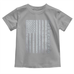 San Antonio Texas State Pride Vintage American Flag Toddler T Shirt TS11 Sport Gray Print Your Wear