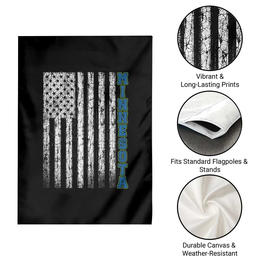 Minnesota MN State Pride Vintage American Flag Garden Flag TS11 Print Your Wear
