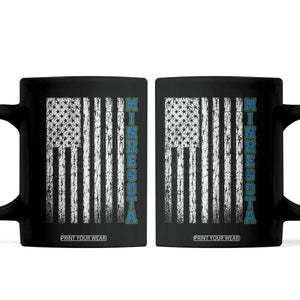 Minnesota MN State Pride Vintage American Flag Coffee Mug TS11 Black Print Your Wear
