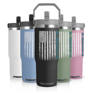 Minnesota MN State Pride Vintage American Flag Flip Straw Tumbler TS11 Print Your Wear