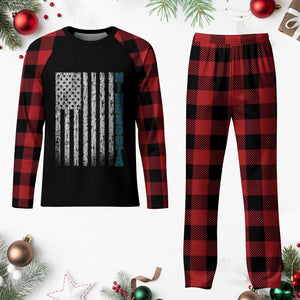 Minnesota MN State Pride Vintage American Flag Plaid Pajama Set TS11 Buffalo Plaid Print Your Wear