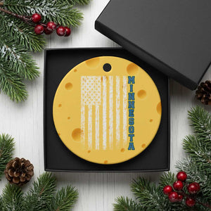 Minnesota MN State Pride Vintage American Flag Ceramic Ornament TS11 1pc Yellow Cheese Print Your Wear